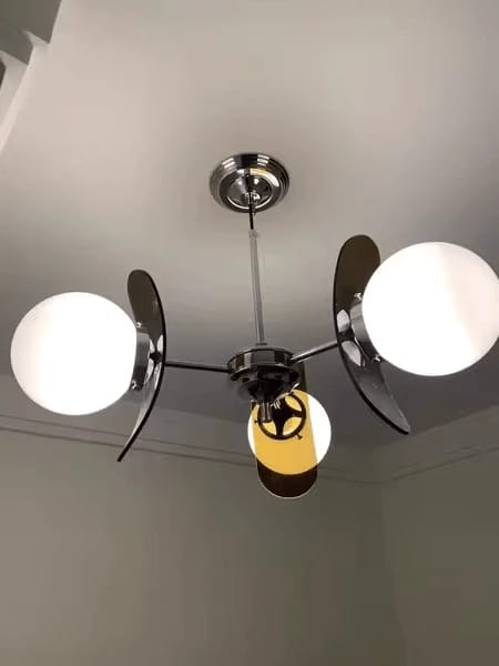 Customer photo review of Round Globe Chandelier, Acrylic Petal Panels, Metal Frame, 60–80 cm