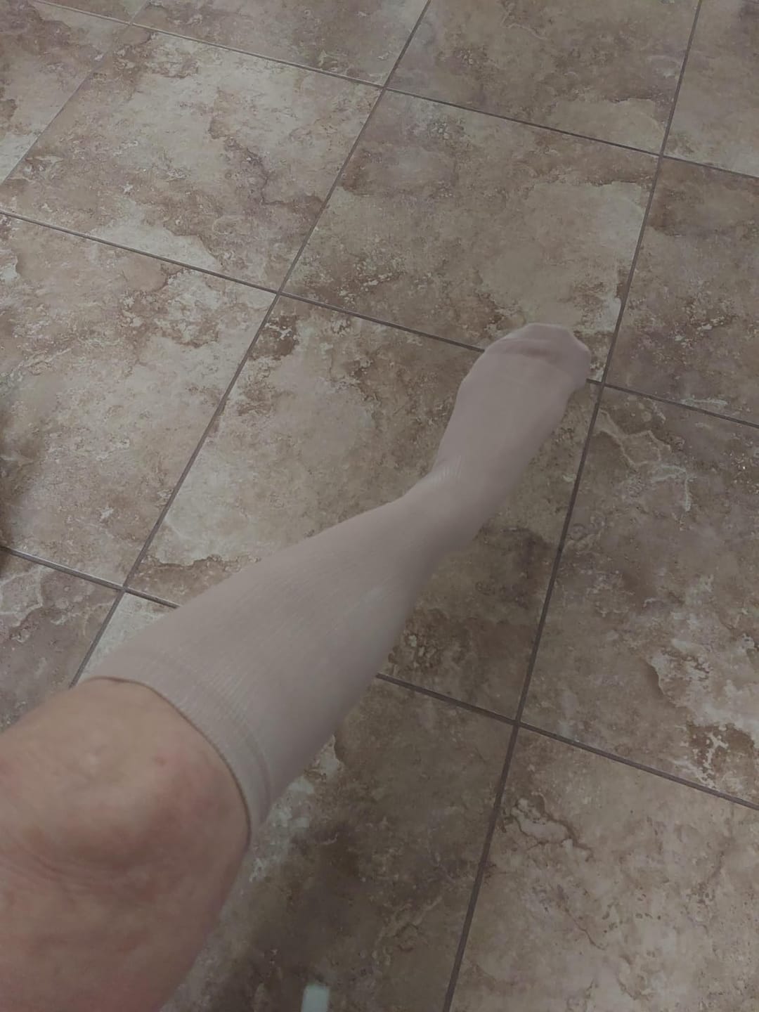 Customer photo review of Bamboo White Compression Socks