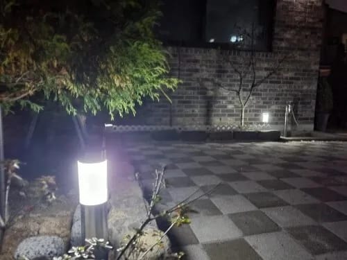 Customer photo review of Outdoor Solar Path Lights, Slim Cylinder, Ground Stake, IP44