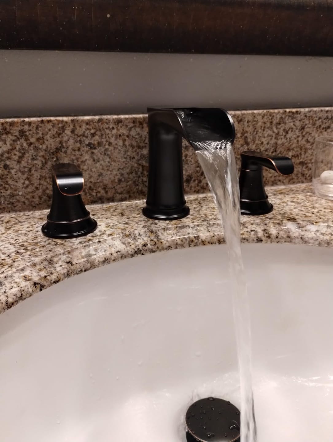 Customer photo review of Farsund - 8-Inch Widespread Dual-Handle Basin Faucet