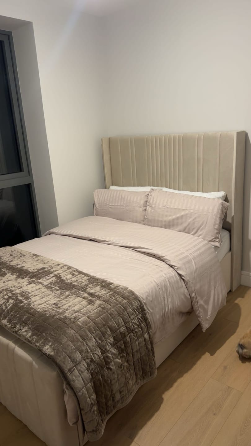 Customer photo review of Ivy Cream Panelled Bed with Wings