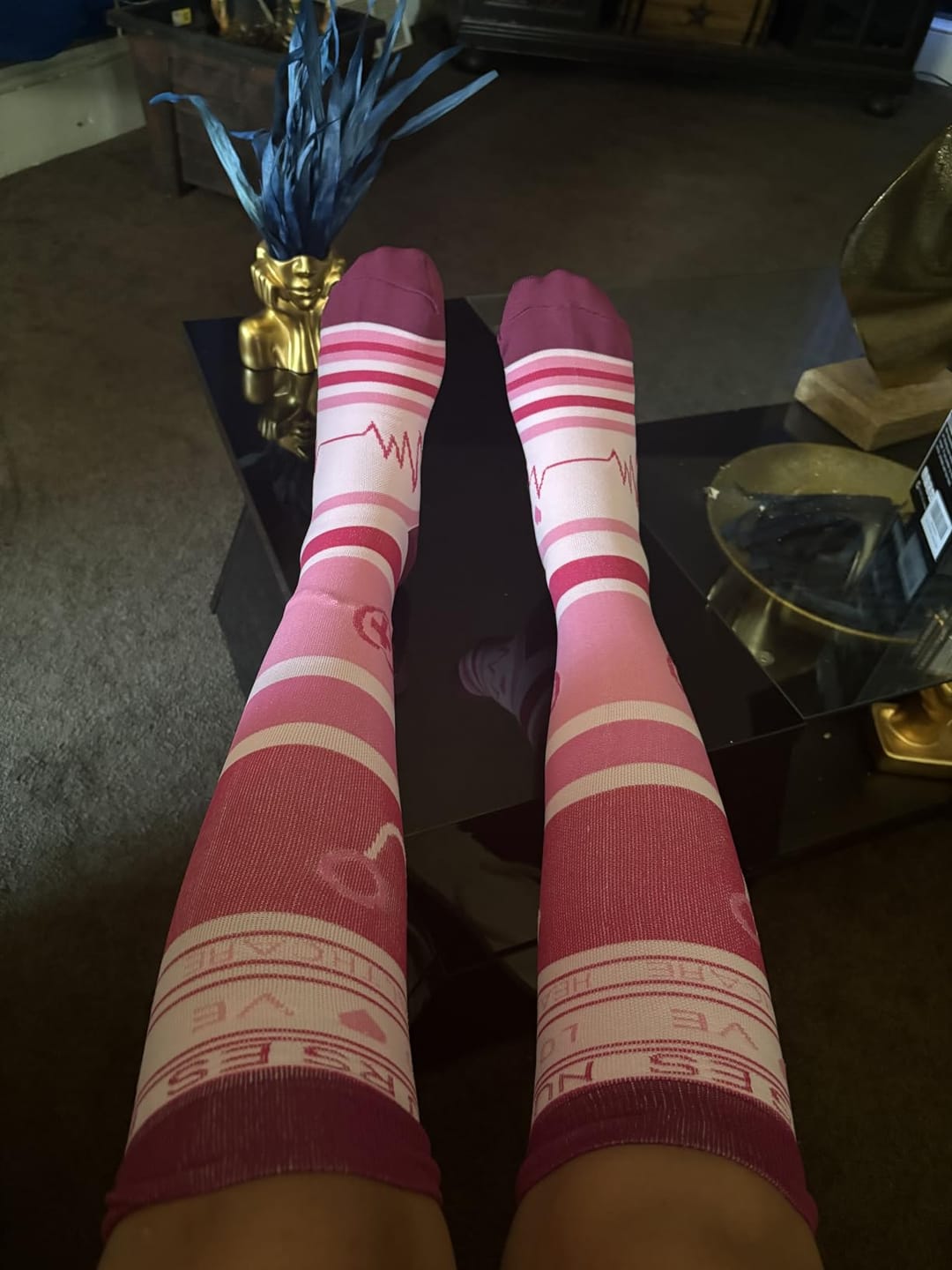 Customer photo review of Scrub Life Compression Socks