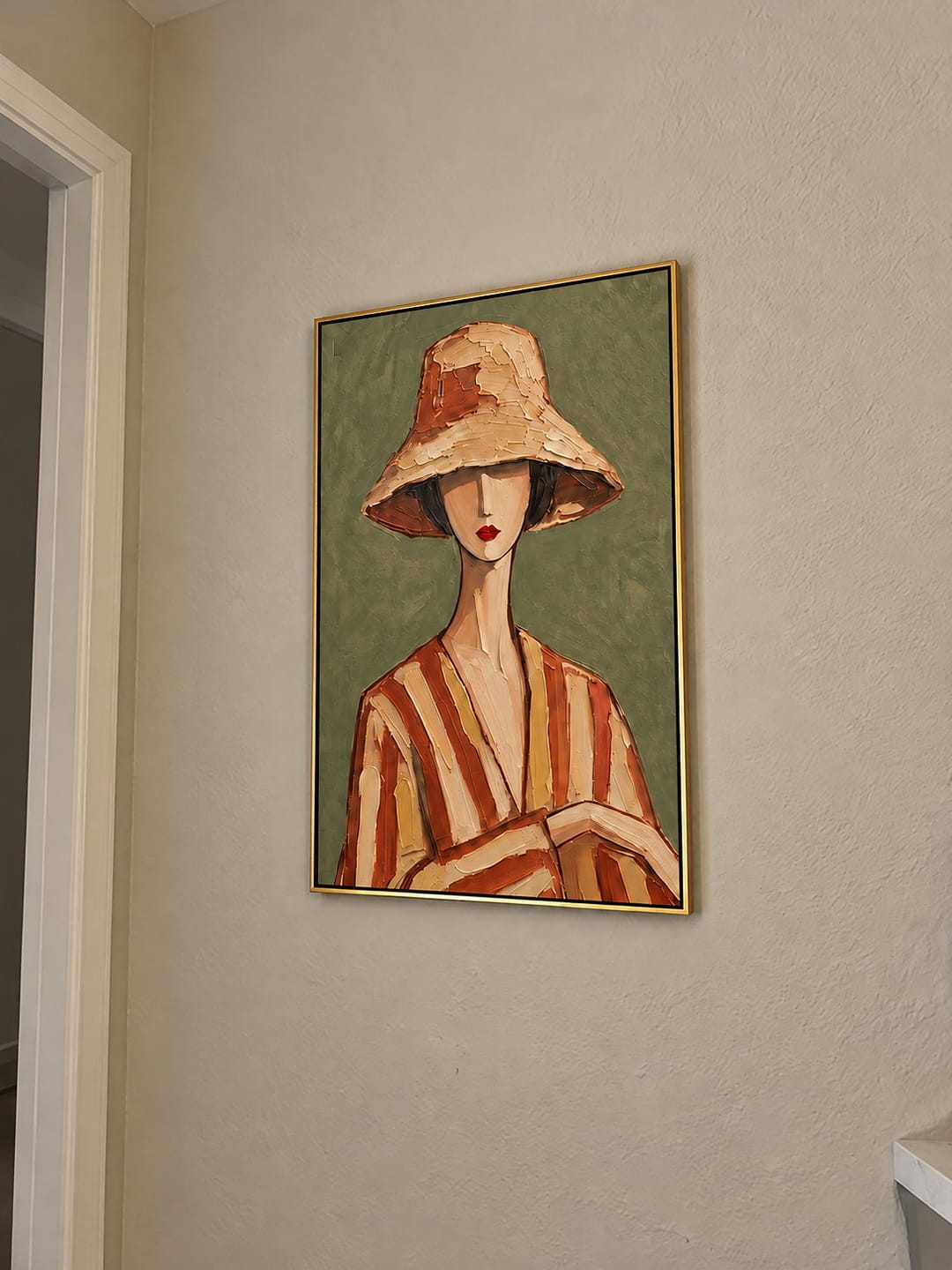 Customer photo review of A Moment of Composure — Textured Figurative Wall Art