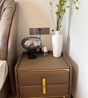 Customer photo review of Glass Table Lamp, Mushroom Shade on Marble Base, 23–32 cm