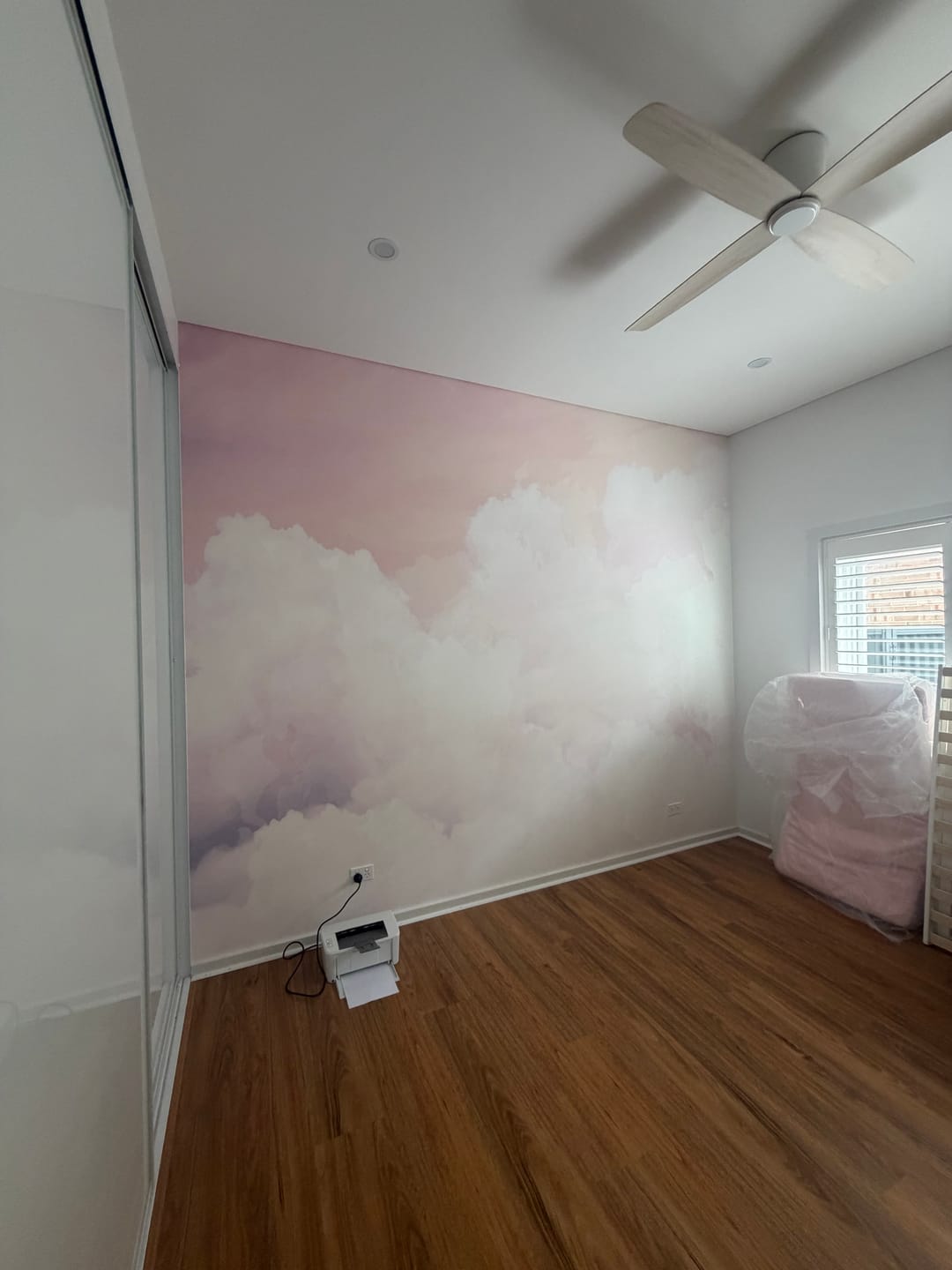Customer photo review of Sunset Skies Wallpaper Mural