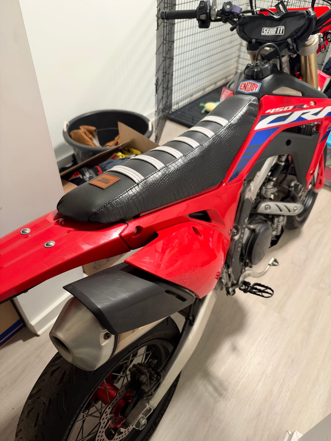 Customer photo review of Custom Seat Cover: 2024 Honda CRF450RL