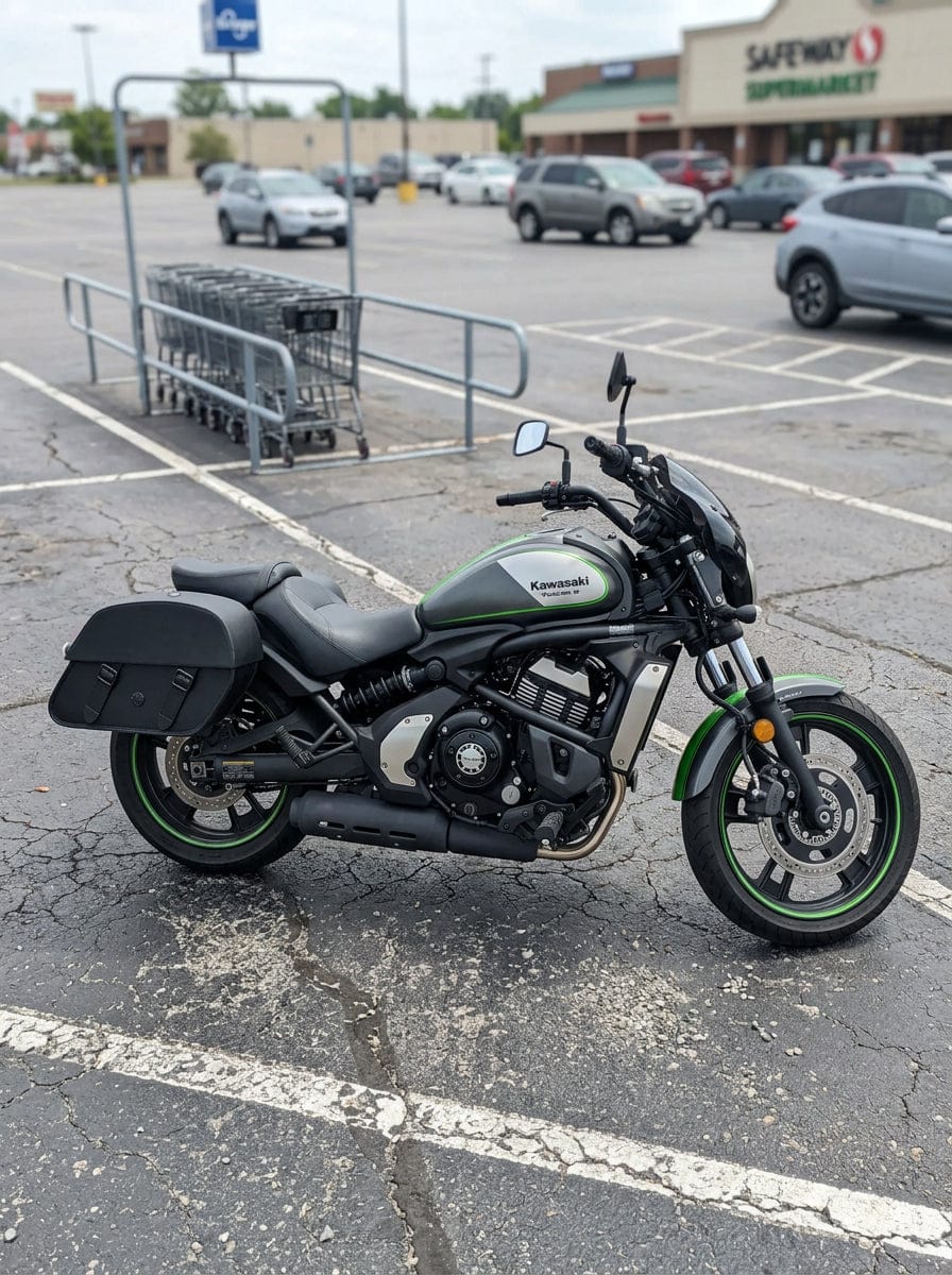 Customer photo review of 28L - Baelor Medium Quick Mount Kawasaki Vulcan S VN650 Motorcycle Saddlebags