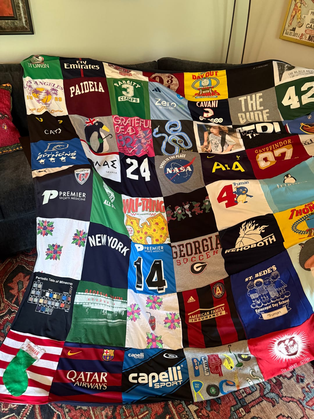Customer photo review of Project Repat T-Shirt Quilt