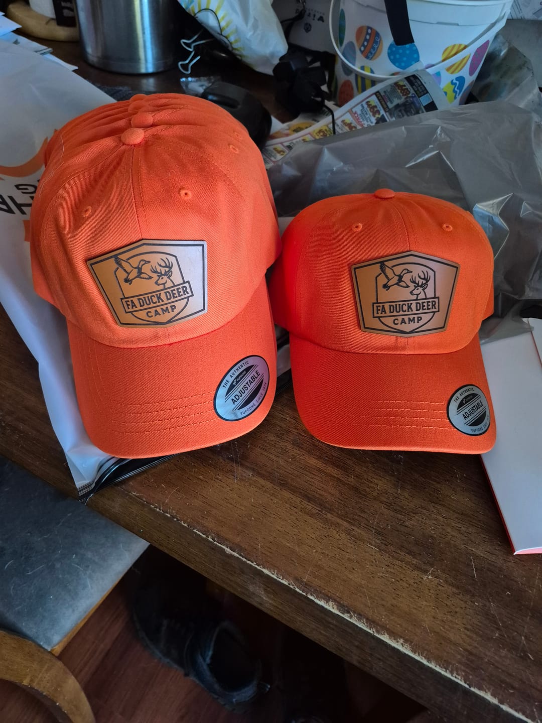 Customer photo review of Premium Custom Leather Patch Hats (Wholesale)
