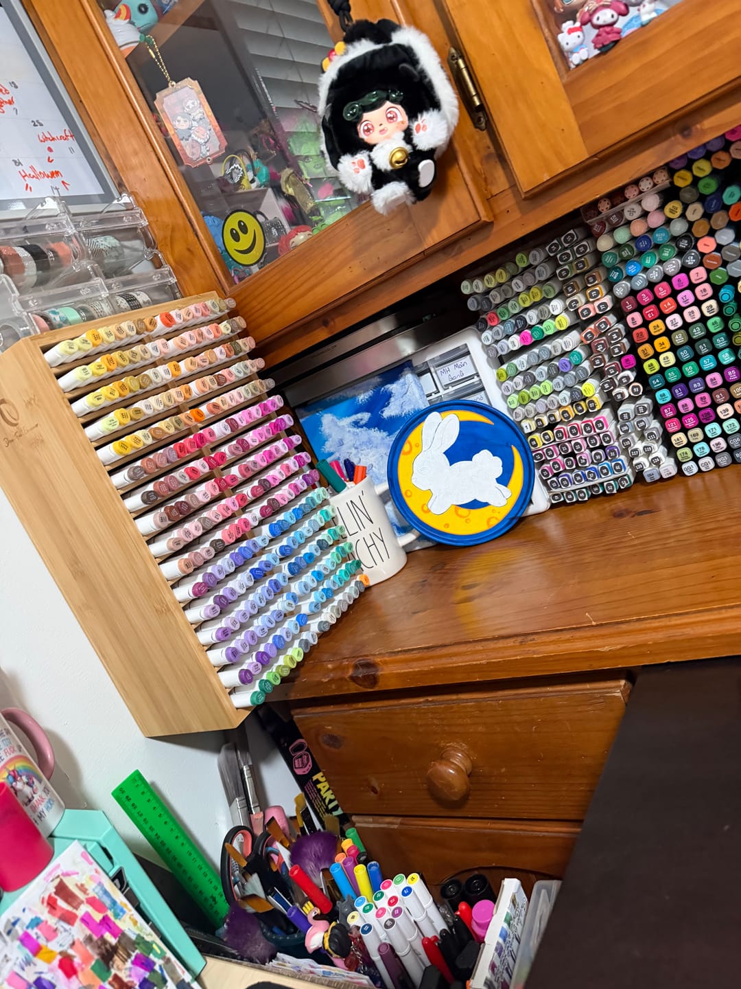 Customer photo review of Ohuhu Bamboo Marker Organizer