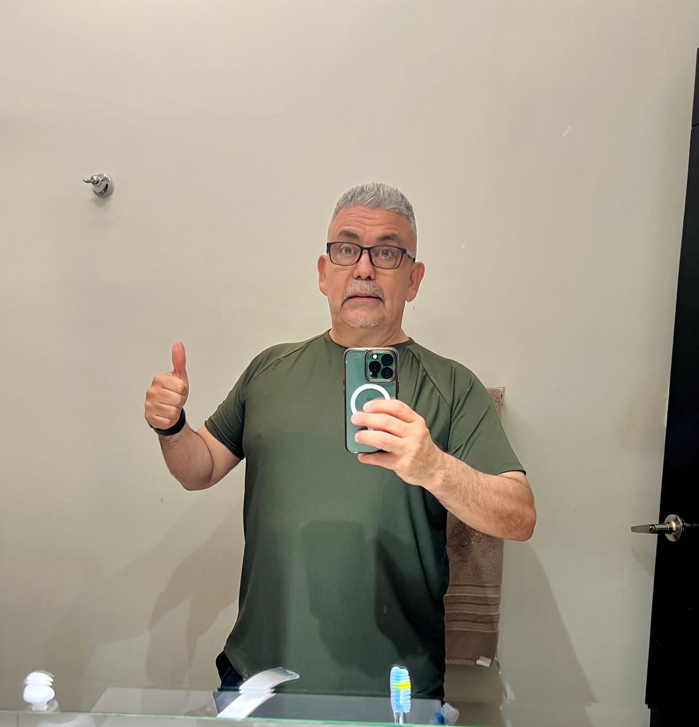 Customer photo review of Training Sport Tee - Army Green