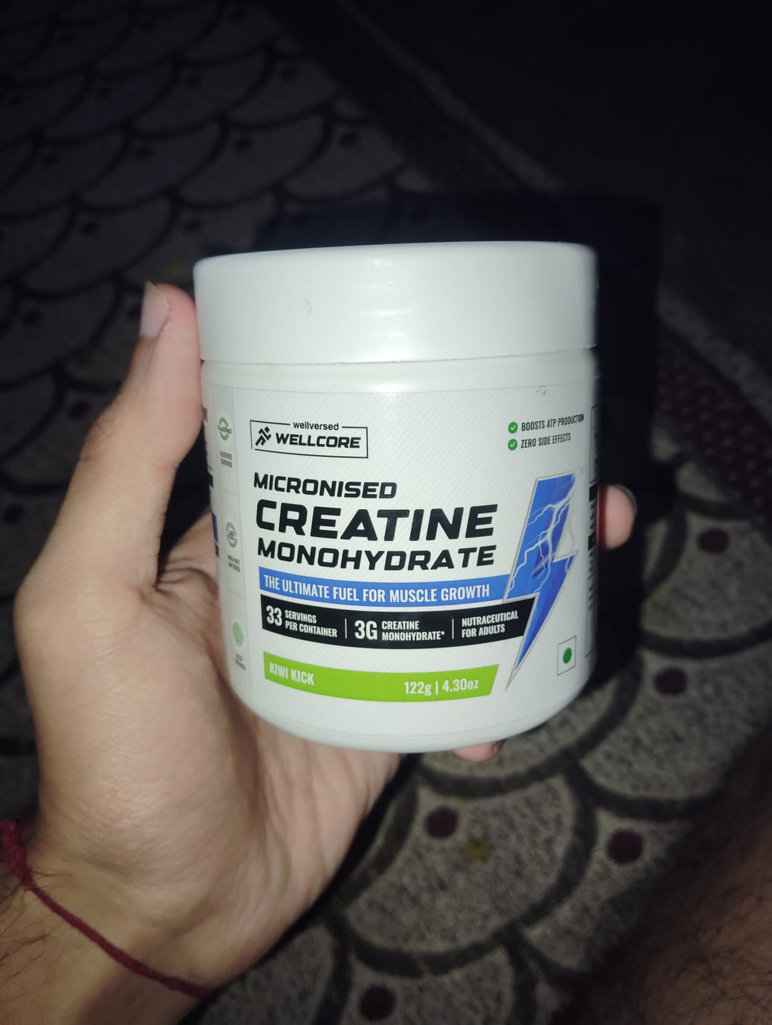 Customer photo review of Wellcore - Pure Micronised Creatine Monohydrate | Kiwi Kick (122g, 33 servings)