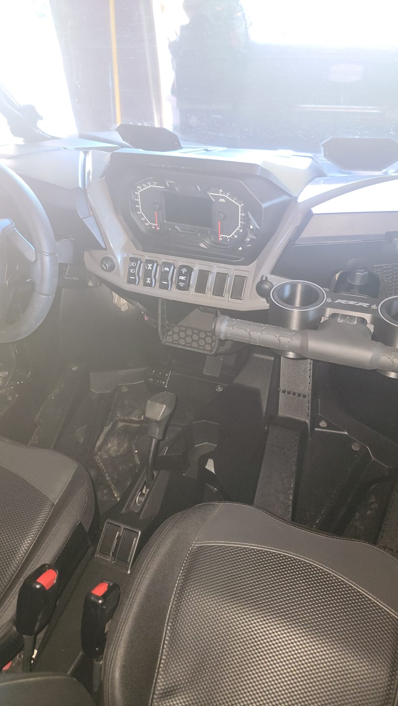 Customer photo review of RZR XP and XP S 1000 Grab Bar-Mount Dual Cup Holder (2024–2026)