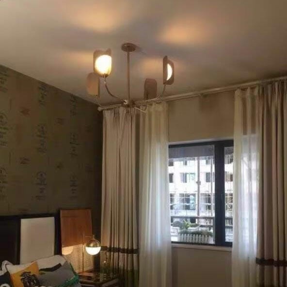 Customer photo review of Hand Forged Branch Chandelier, Copper, Acrylic Shades