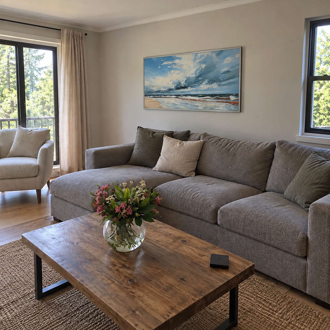 Customer photo review of A Sky Without End — Textured Seascape Wall Art