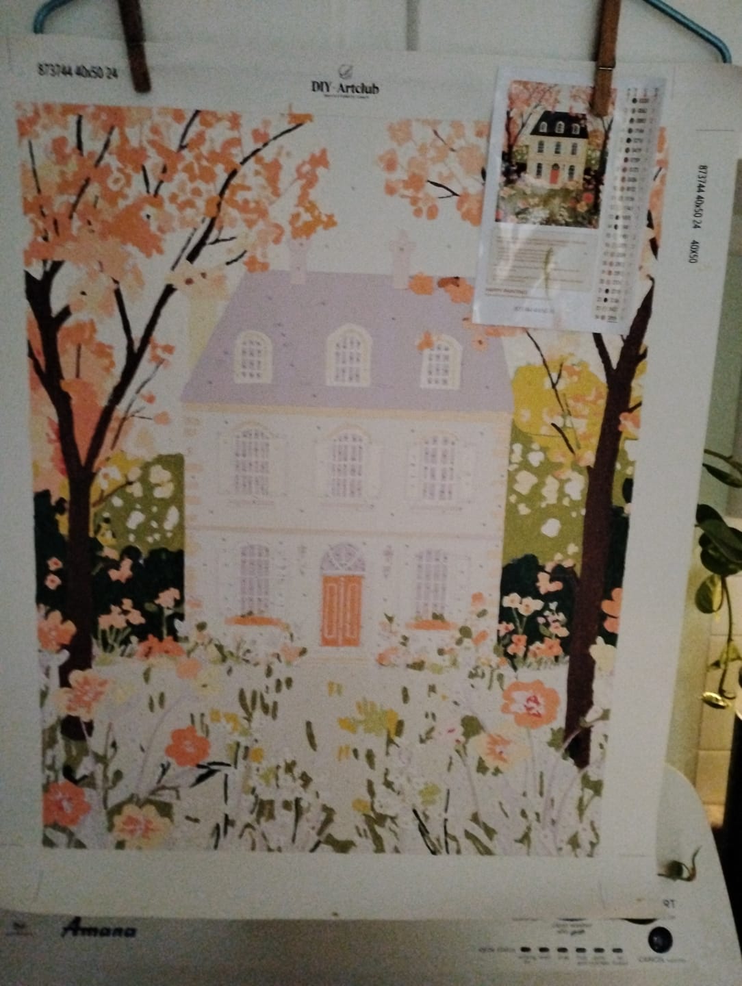Customer photo review of Flower House | Paint by Numbers