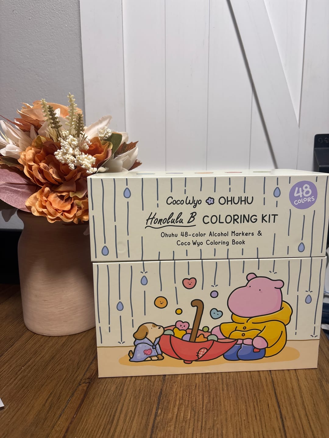 Customer photo review of Ohuhu x Coco Wyo Cozy Mood Coloring Kit, Honolulu B 48 Colors Alcohol Markers with Brush & Fine Dual Tips, Coloring Book with Mood Tracker Pages