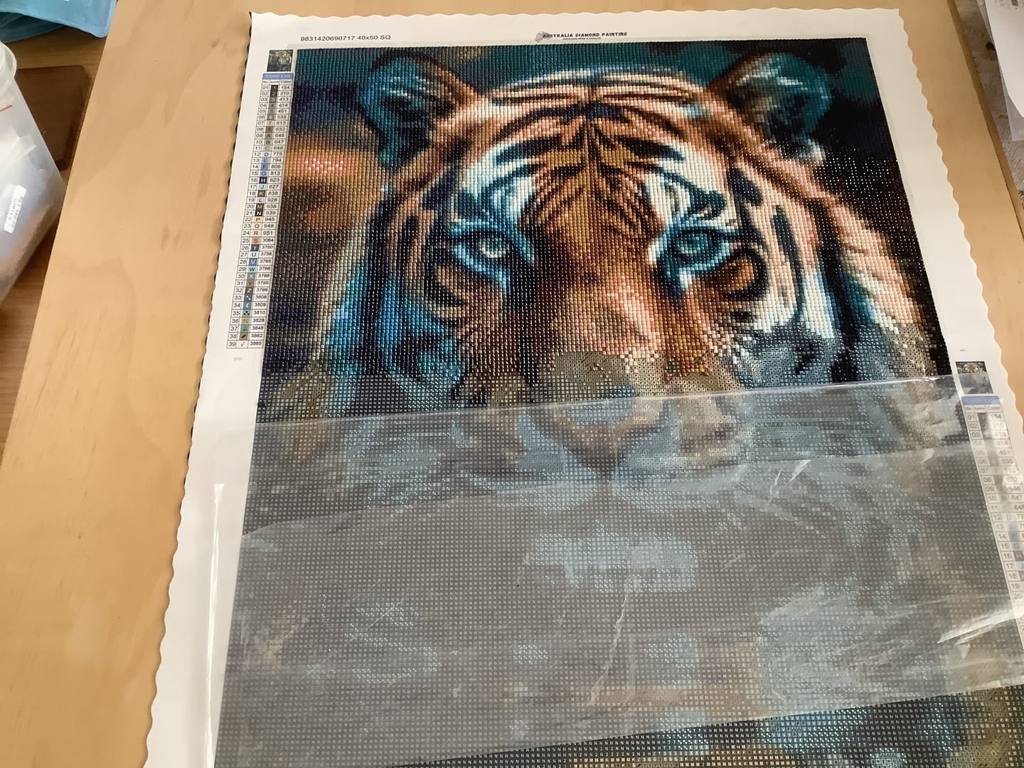 Customer photo review of Submerged Tiger (Diamond Painting)