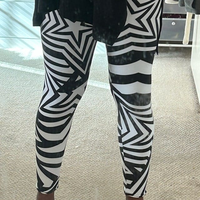 Customer photo review of Monochrome Starburst Leggings