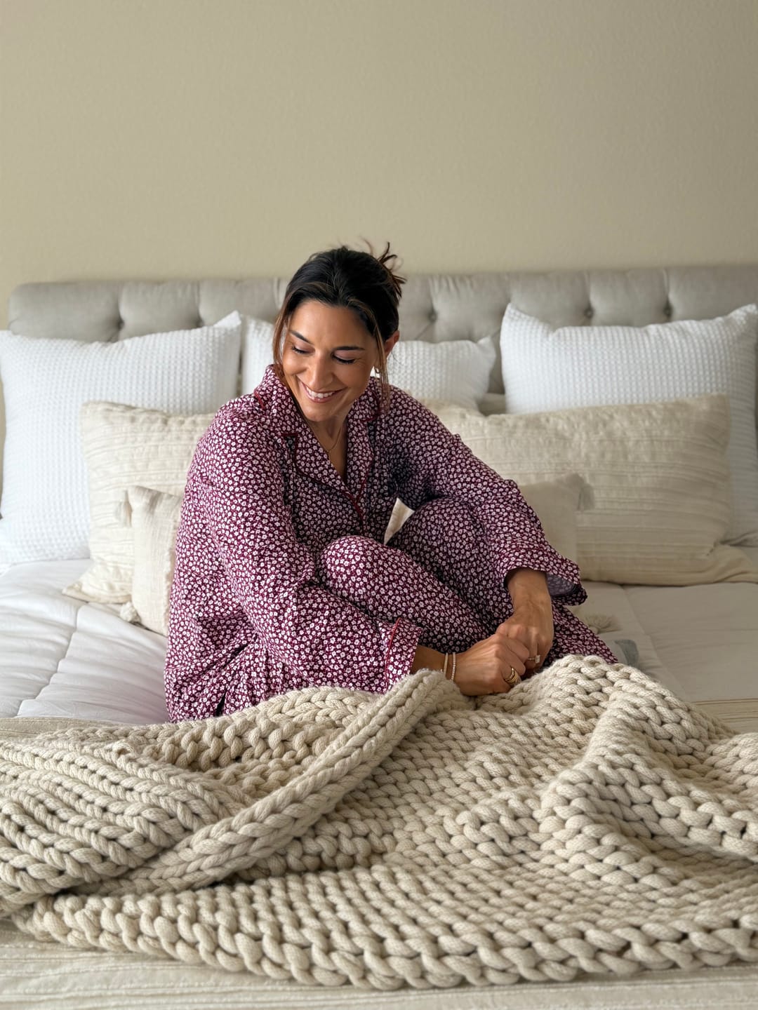 Customer photo review of Cranberry Meadow Cotton Long Pajama Set