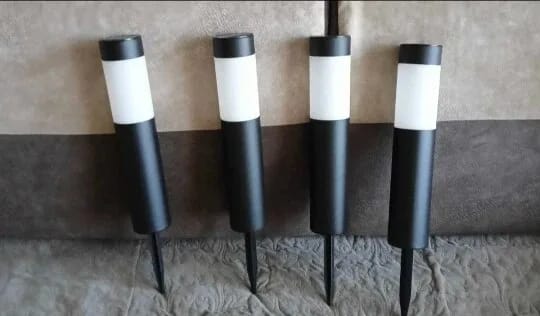 Customer photo review of Outdoor Solar Path Lights, Slim Cylinder, Ground Stake, IP44