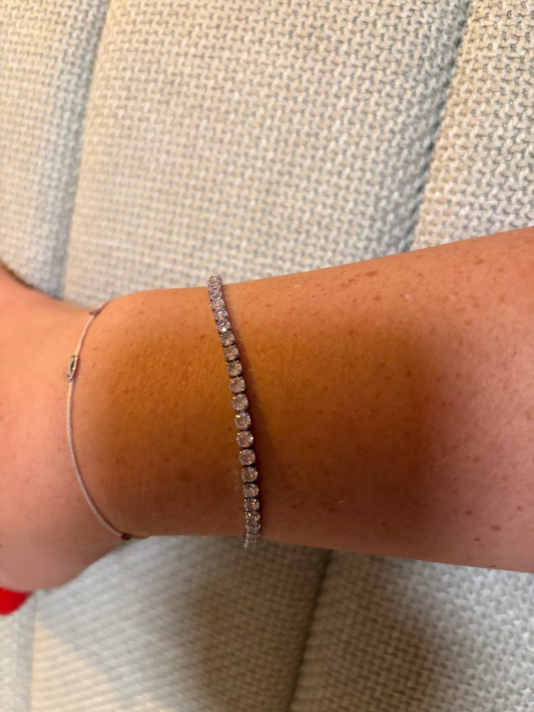 Customer photo review of Ava Silver Pink Bracelet