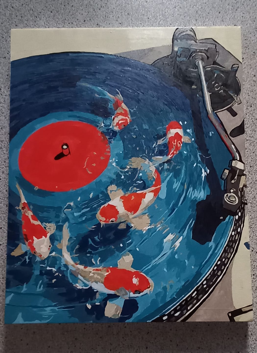 Customer photo review of Malen nach Zahlen - Koi Schallplatten