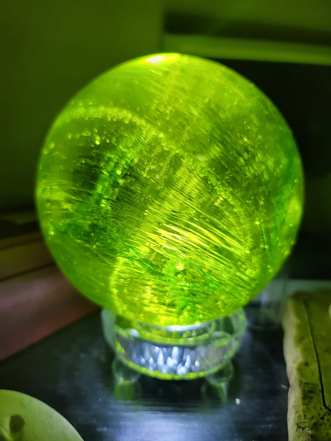 Customer photo review of Serenity Orb with Cremation Ashes