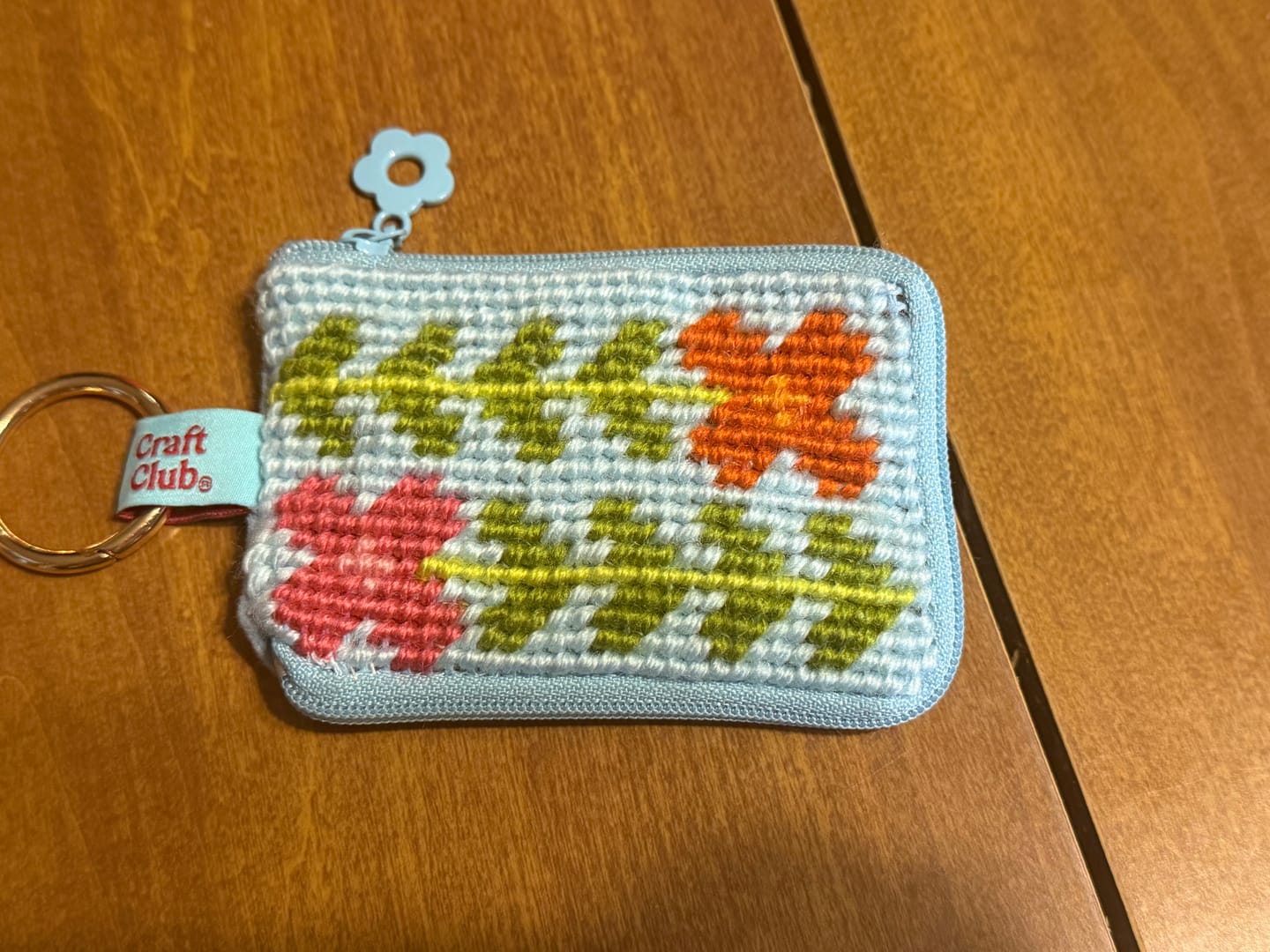 Customer photo review of BEGINNER BLOOMS - Needlepoint Taster Pouch Kit