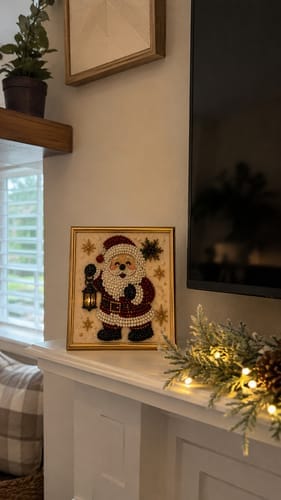 Customer photo review of Custom Pearl Art - For Family - DIY Christmas Canvas Kit