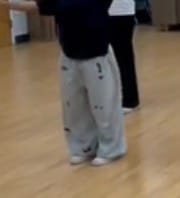 Customer photo review of Aelfric Eden Embroidery Dog Baggy Barrel Sweatpants
