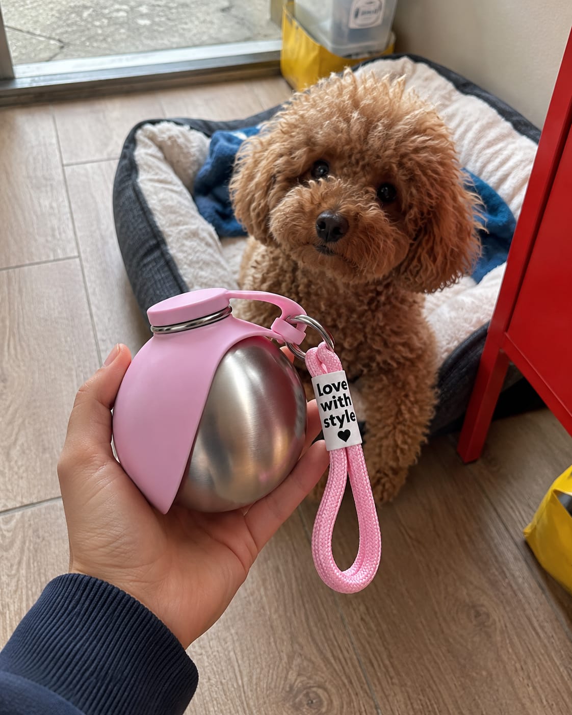 Customer photo review of AquaPup™ Portable Dog Water Bottle