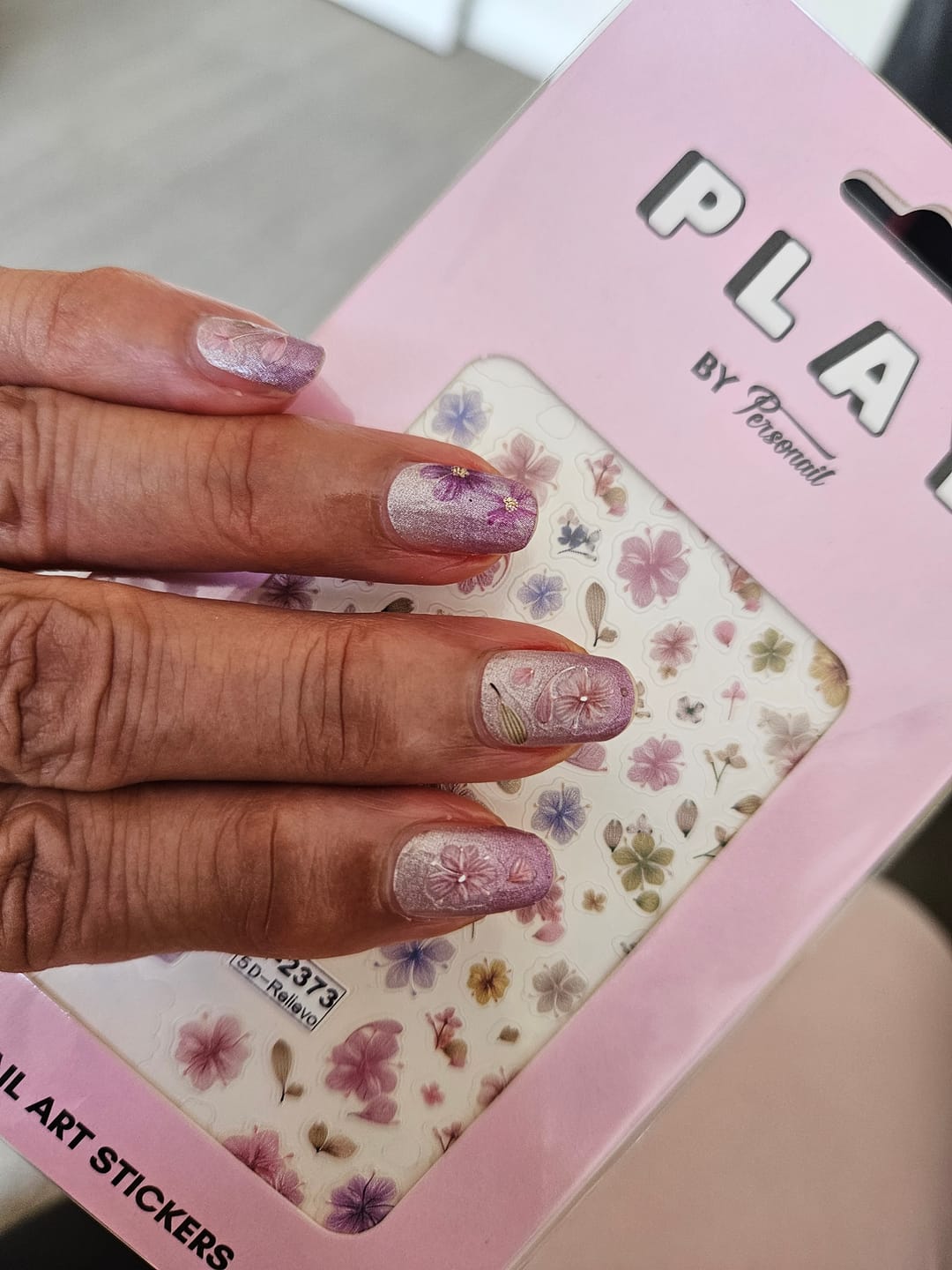 Customer photo review of Book Club Nail Art Sticker