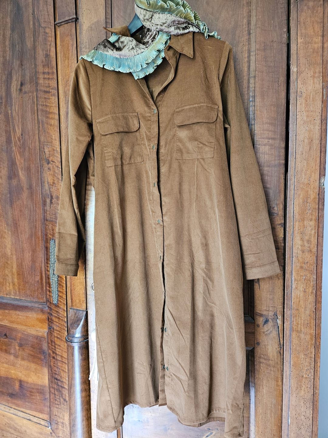 Customer photo review of Robe Reine — Velours milleraie écureuil