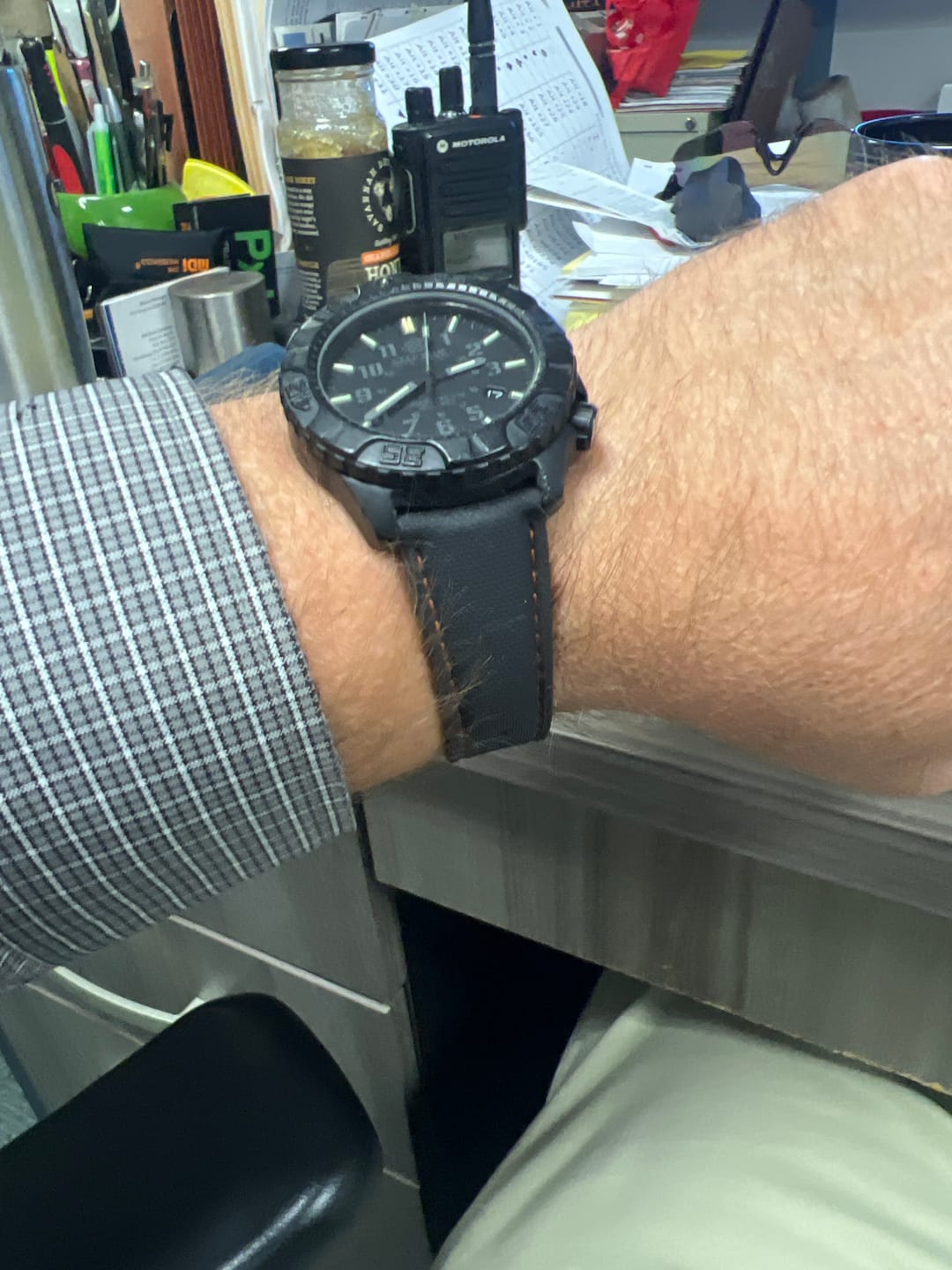 Customer photo review of Sailcloth Rubber Deploy - Black/Orange