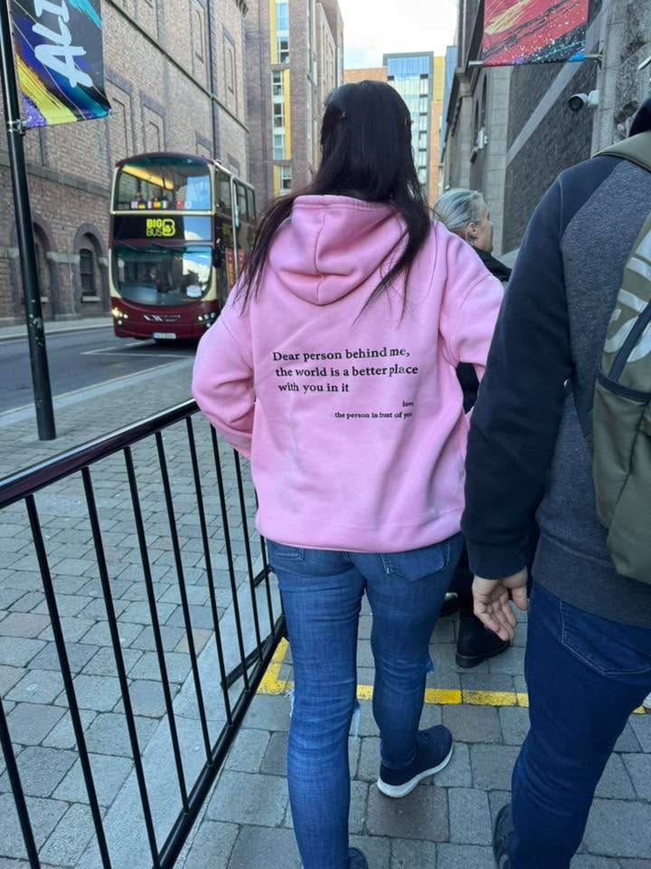 Customer photo review of Dear Person Behind Me (You are enough) Hoodie
