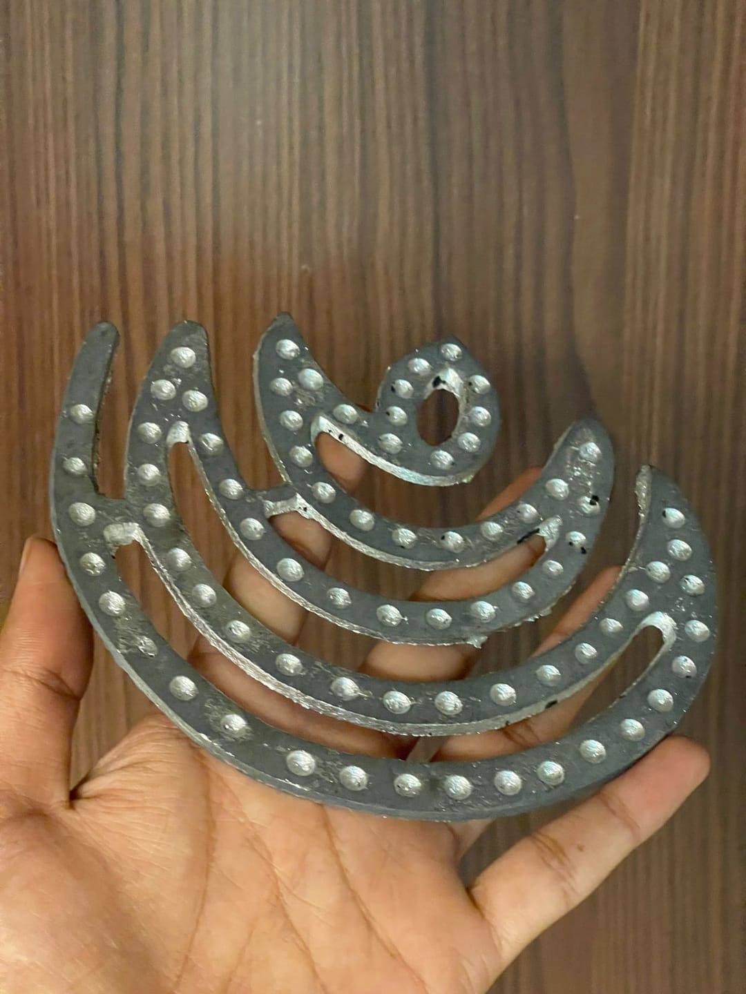 Customer photo review of Zinc Moon Helix – Vastu Remedy for North-East Direction Correction | Water Element Harmony | 4 & 6 Inch