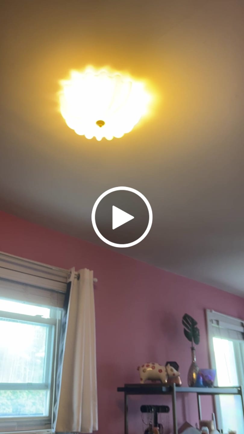 Customer video review of Art Deco Pleated Flower Shine Glass Semi Flush Mount