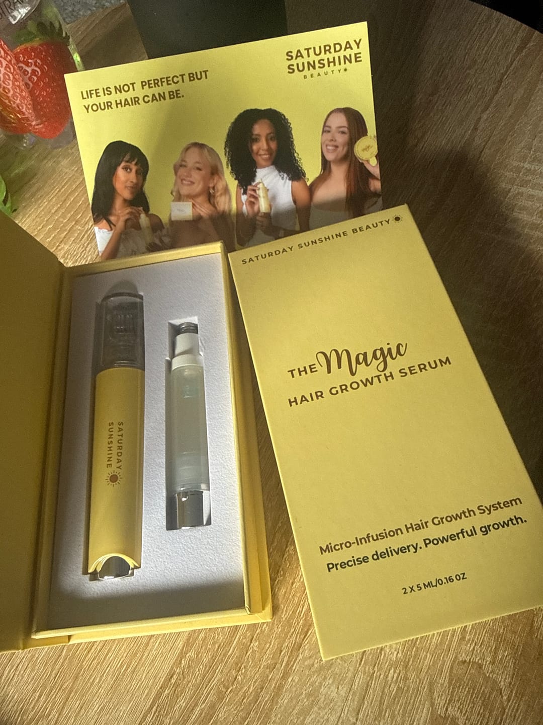 Customer photo review of The Magic Hair Growth Serum with Derma-Roller Applicator