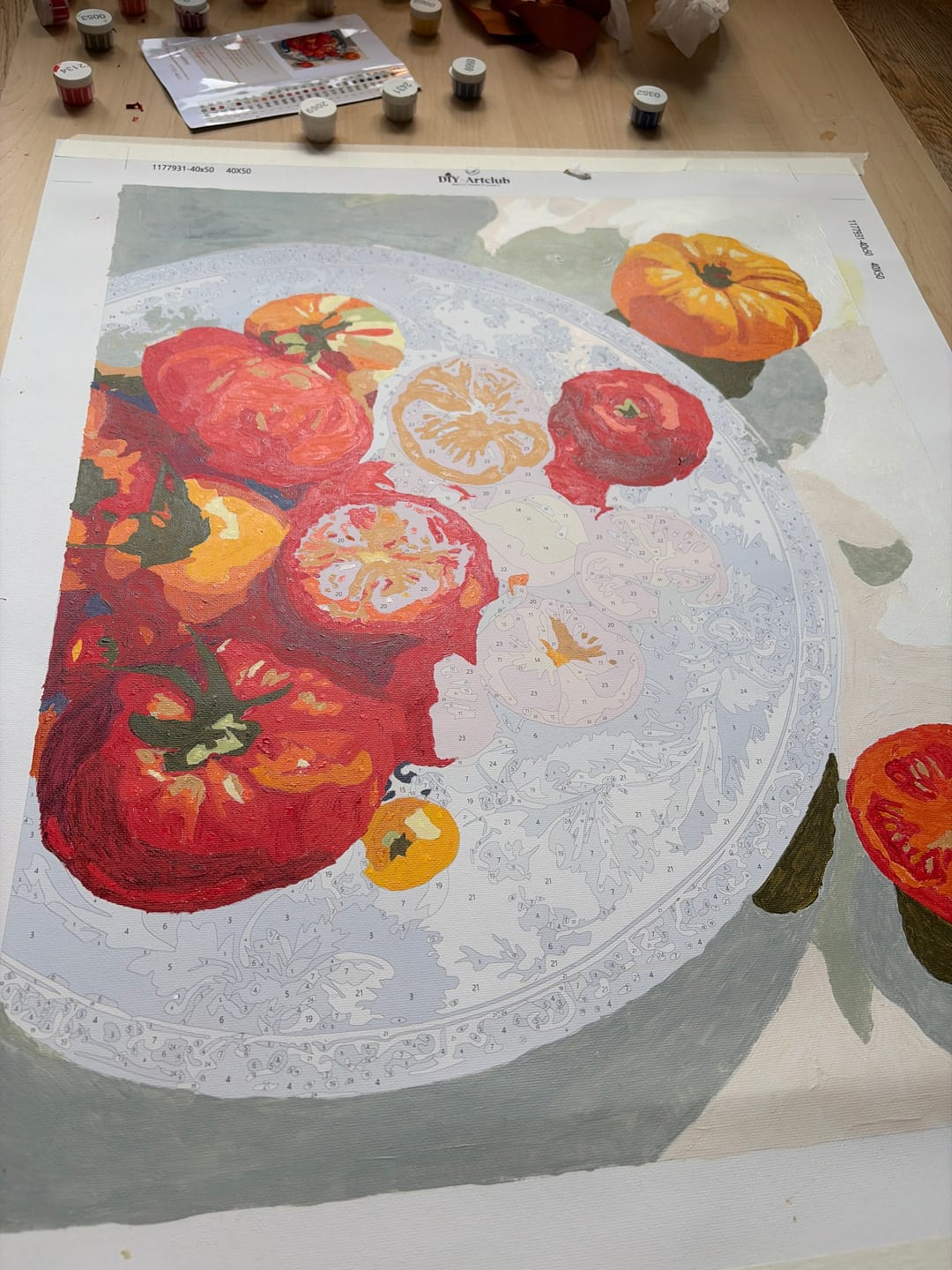 Customer photo review of Summer Plate | Paint by Number