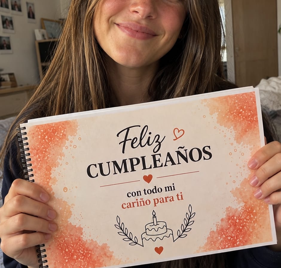 Customer photo review of Álbum imprimible "Feliz cumpleaños"
