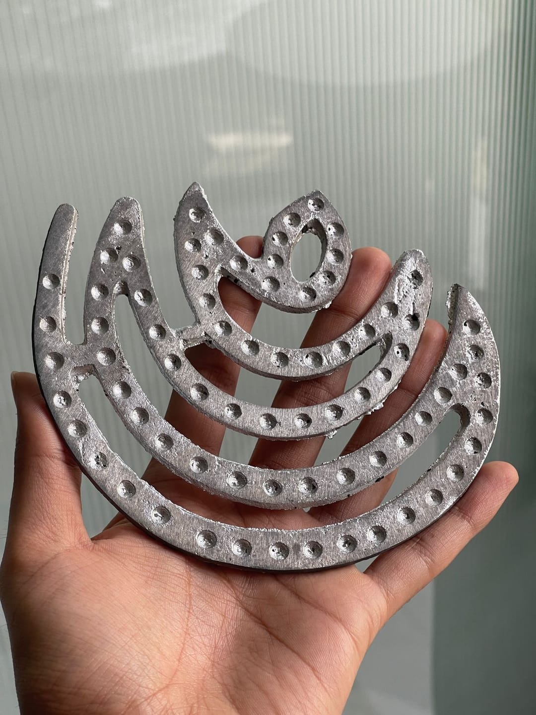 Customer photo review of Zinc Moon Helix – Vastu Remedy for North-East Direction Correction | Water Element Harmony | 4 & 6 Inch