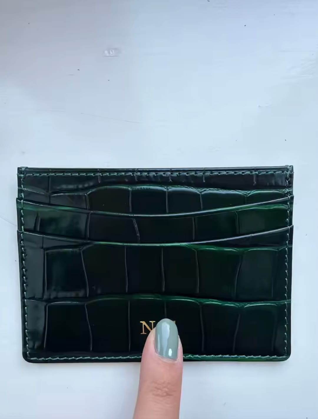 Customer photo review of Premium Croc Card Holder