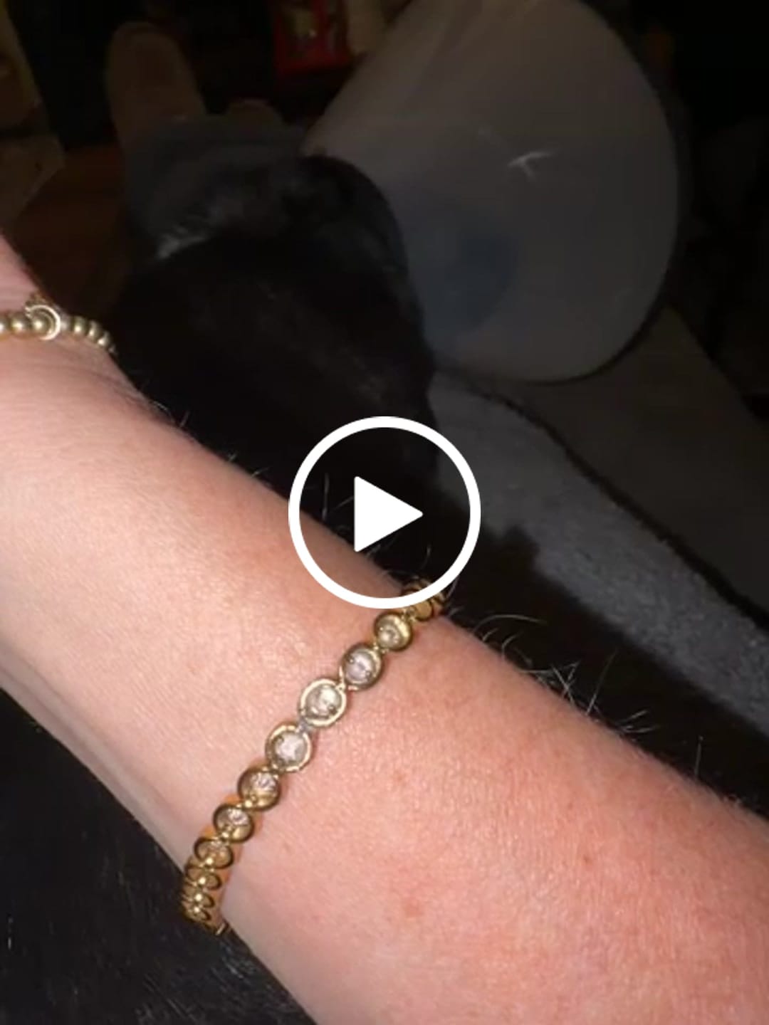 Customer video review of bezel tennis bracelet (gold)