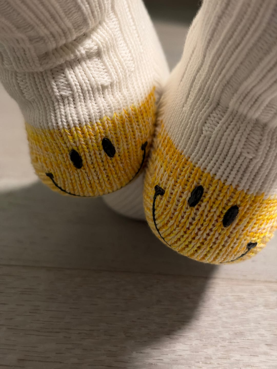 Customer photo review of Smiley Knitted Socks