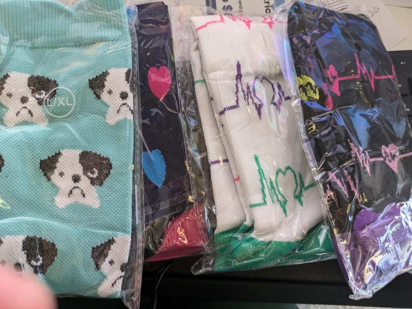 Customer photo review of Polka Dot Compression Socks