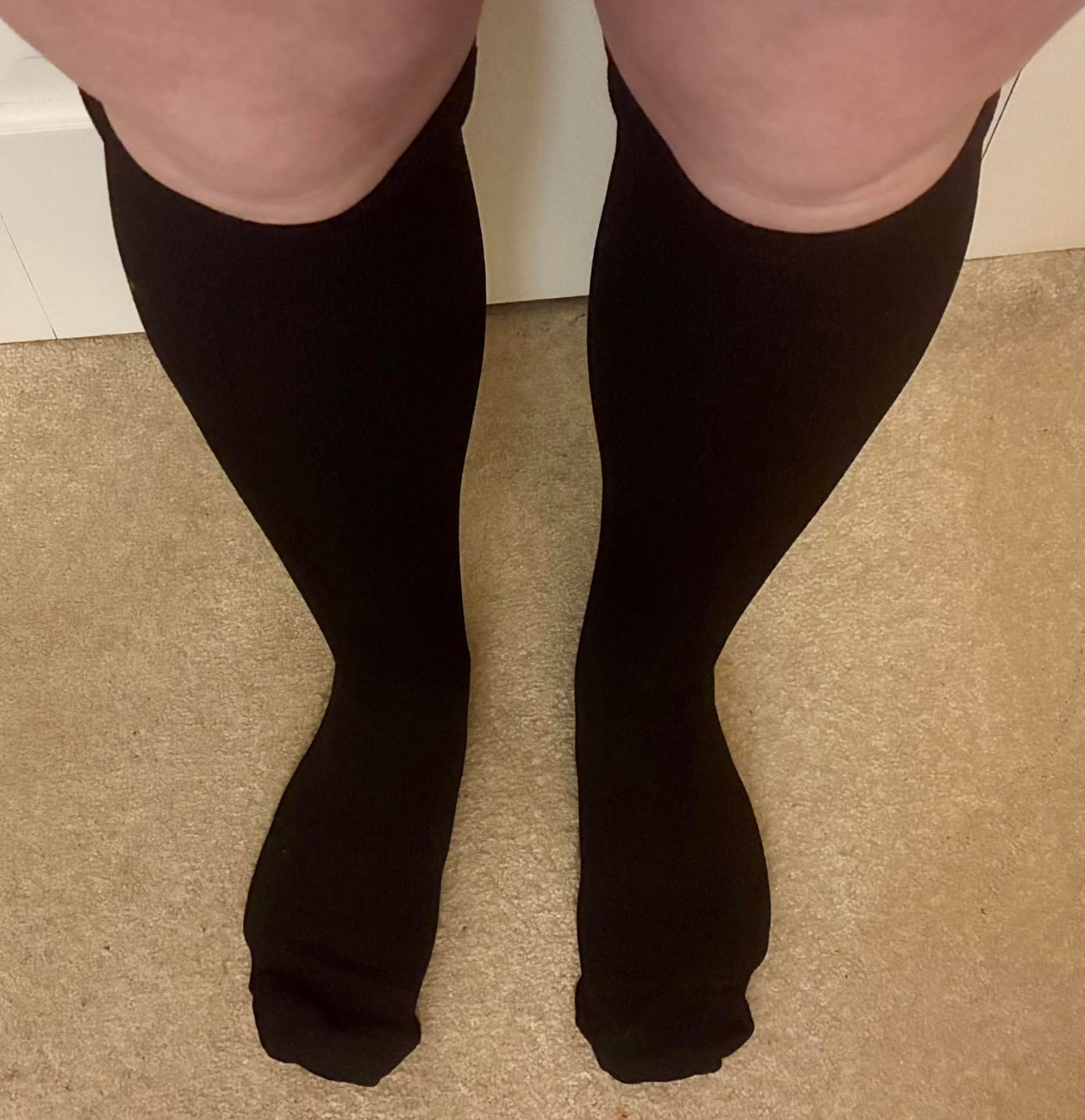 Customer photo review of Bamboo Brown Compression Socks