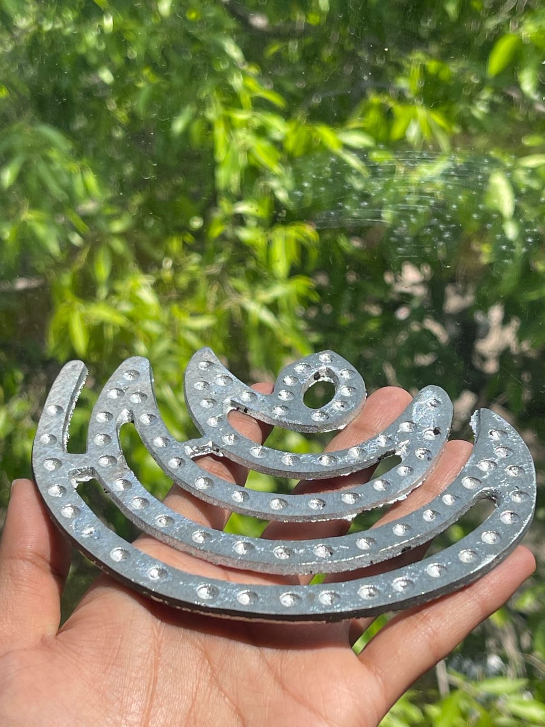 Customer photo review of Zinc Moon Helix – Vastu Remedy for North-East Direction Correction | Water Element Harmony | 4 & 6 Inch