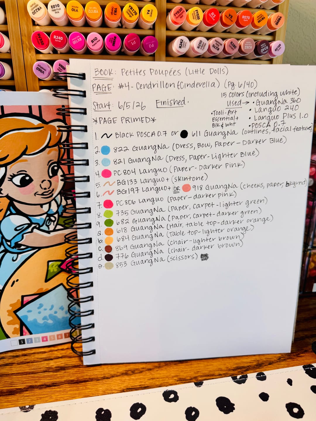 Customer photo review of Ohuhu Spiral-Bound Marker Pad for Alcohol Markers