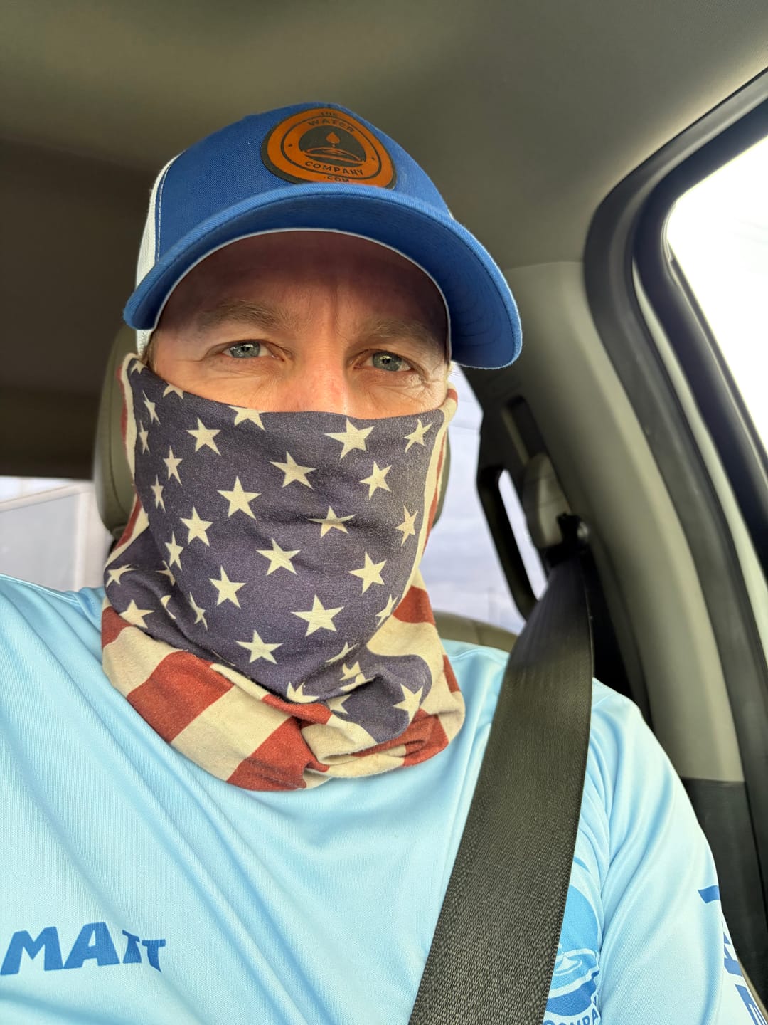 Customer photo review of American Flag Neck Gaiter
